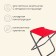 Tourist chair maclay, folding, p. 22x20x25 cm, red color