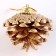 A set of decorative cones, 6 pcs., In gold, 17.5 × 11.5 × 6 cm