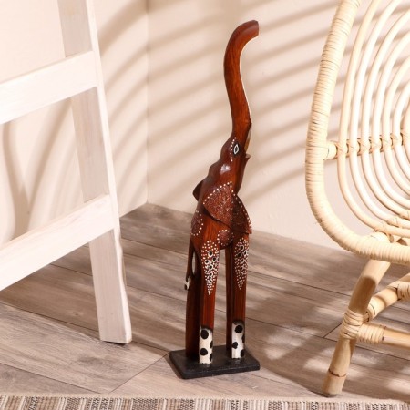Souvenir tree "Elephant with carved ears" 60x14x9 cm-3