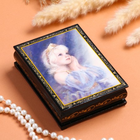 Casket "Princess", 10 × 14 cm, lacquer miniature-3