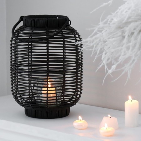 Metal candlestick, PVC "flashlight. Black lady" black 30x22x22 cm-7