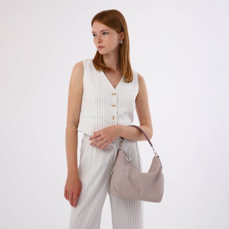 Women's bag with lightning, beige color-9