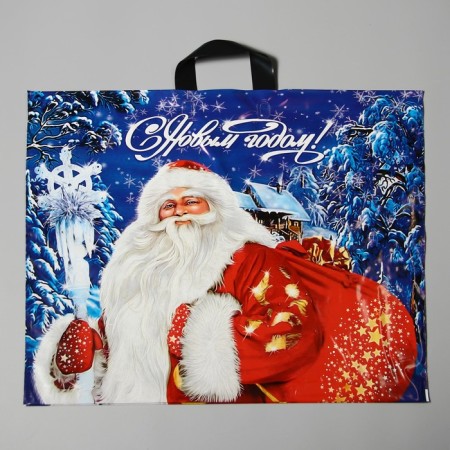 New Year. The package "New Year's visit", polyethylene with a loop pen, 60x50 cm.