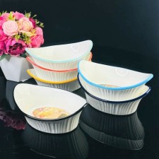Set of Lenardi salad bowls, oval, length 16 cm, 6 pcs