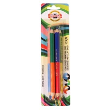 Pencils Koh-I-Noor Duo 2195, in Blister, 5 pieces, 10 colors