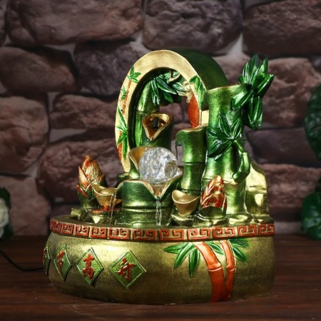 The desktop fountain from the network, the backlight "Bamboo and ingots" 31.5x32x20.5 cm-2