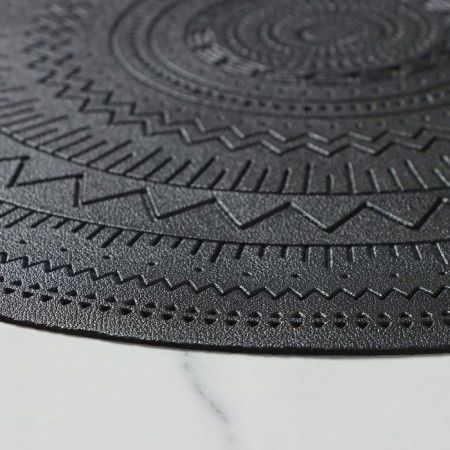 Serving napkin on the table "Africa", d = 38 cm, black color-2