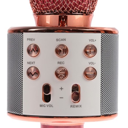 Microphone for karaoke Luazon LZZ-56, WS-858, 1800 mAh, pink-2