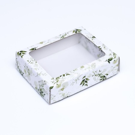 Box cover is “green plants”, with a window, 18 x 15 x 5 cm-1