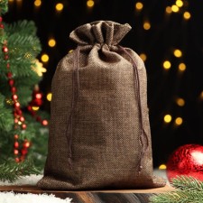 Gift bag from canvases, brown, 20 x 28 cm