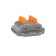 Terminal of QMS 222-425p Passing 5 poles, with an mounting platform (0.08-4 mm²), gray (20 pcs.