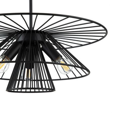 Suspended indigo lamp, 10016/3p Black. 3x60W, E14, 455x455x315/1735 mm, black color-1