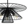 Suspended indigo lamp, 10016/3p Black. 3x60W, E14, 455x455x315/1735 mm, black color