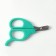 Small scissors are small with an emphasis for the finger, green