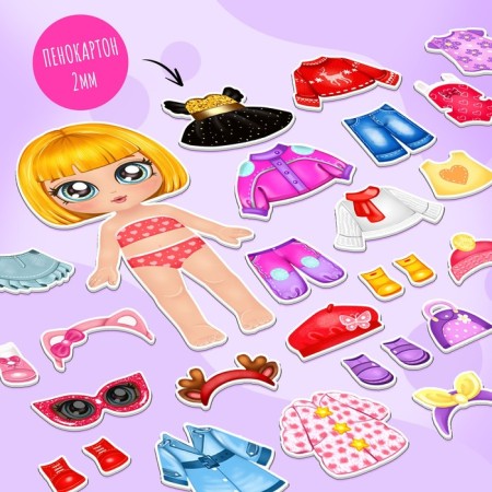 Magnetic game "Little Fashionista", in the box-4