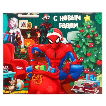 Gift box "New Year" 31x25.5x16 cm, Spider-Man-4