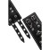 Handcuffs with two belts and red lining Pecado BDSM, leather, black
