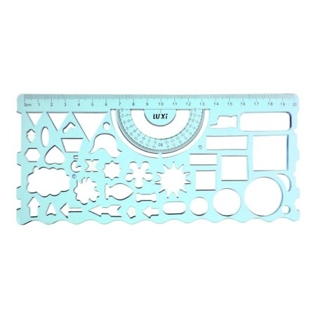 Set of stencils, 2 pieces, geometric shapes, plastic, mix-3