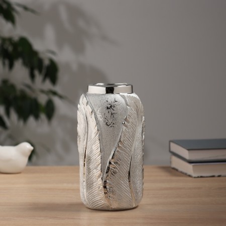 VAZ Coramics Table "Gael" Boga leaves, D-5cm 17x7.5 cm, silver-1