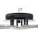 Causteen with PDU 1097/3bk LED 114W Dimmer Black 46x46x8 cm Bayerlux