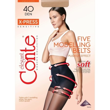 Female tights X-Press, size 5, color MOCCA-4
