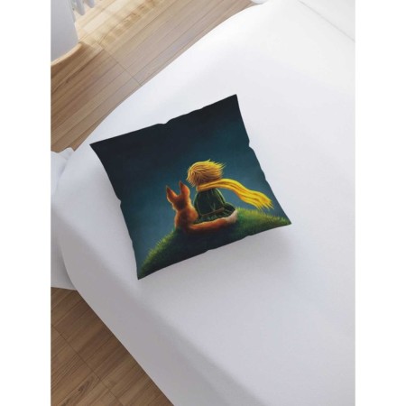 Pillowess decorative “Boy with a fox”, on a zipper, size 45x45 cm-1