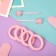 Hair set "Sandra" (4 elastic bands, 2 invisibility 5.5 cm) cube, pink