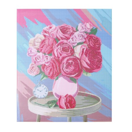 Diamond mosaic on a subframe with a full filling "Great Bouquet", 40 × 50 cm-3