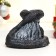 Figure "Snake with grass" Black 18x16x15cm