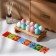 Claus for eggs on legs, 10 cells, a thermal monklaka for 7 eggs, birch, 25 × 12 × 5 cm