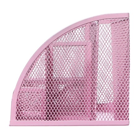 Chancellery trifle stand 7 departments, mesh metal, pink-5