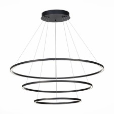 Suspension lamp ST LUCE. ST605.443.114. 1x114 W, LED, 4000K, 7410 LM, 80x80 cm, black color