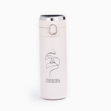 Thermal circle, 420 ml, Simple "Love", retains heat 8 hours, thermometer-15