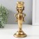 Polystone candlestick for 1 candle "Bant" gold 8.3x8.3x20.8 cm