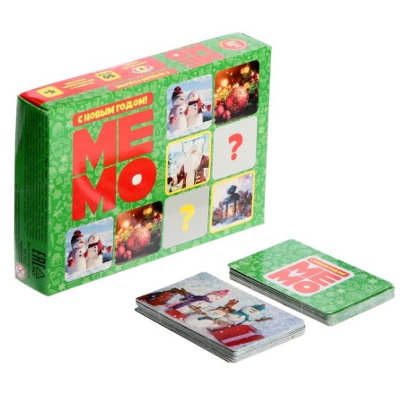 Board game "Memo. Happy New Year! ", 50 cards