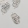 Decor Metal for creativity "Mitten - Happy New Year" 1.5x2.5 cm