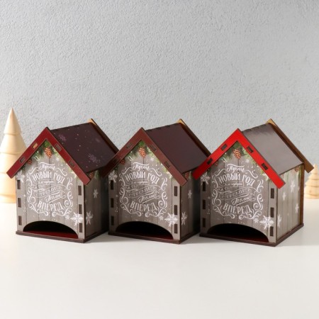 Tea house "New Year's wishes" 10.5x9.5x12 cm mix-1
