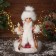 Snow Maiden "in a fluffy fur coat, with a flashlight" moves, with a backlight, 30x18 cm, red