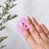 Washing brush "Circle", on suction cup, d = 5.5 cm, lilac color