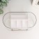 Cosmetics box Plastic "Oval with a box" ivory 8.5x19.5x9 cm