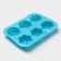 The form for baking the deed "New Year. Snowflake ", silicone, 26.5 × 18.5 cm, 6 cells, blue color