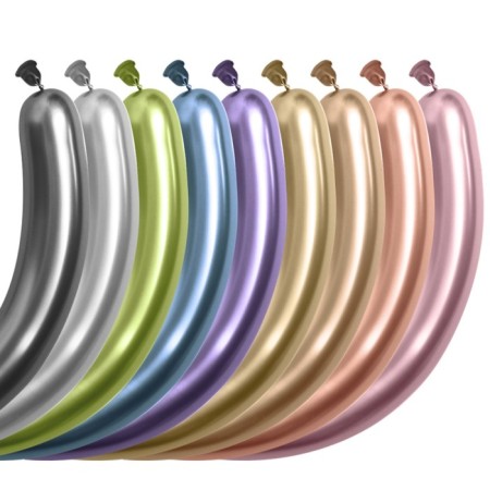 Twisting ball 260 ", chrome, set of 50 pcs., Mix