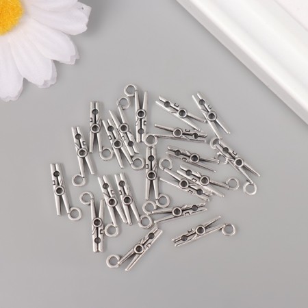 Decor for creativity Metal "clothespin" silver 1.9x0.7 cm-2