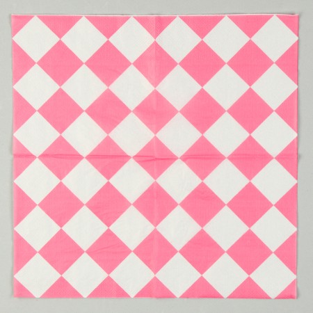 Paper Napkins "Pink Rombics" 33x33 cm, set 20 pcs.-1