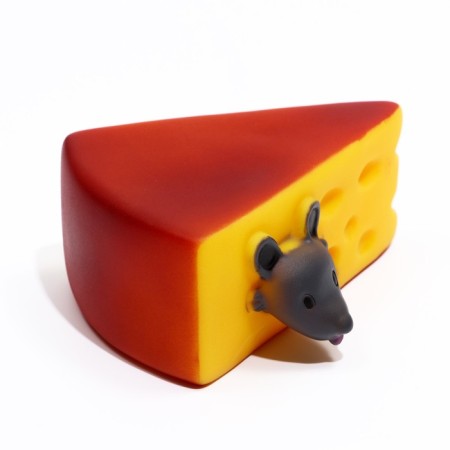Игрушка пищащая "Мышкин сыр" для собак, 10.5 x 9 см-3