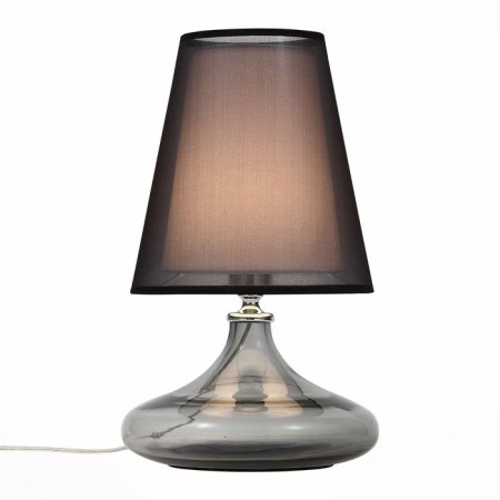 ST LUCE bedside lamp. SL974.404.01. Ampolla. 1x60 W, E27, 24x24x42 cm, chromium color, smoky-2