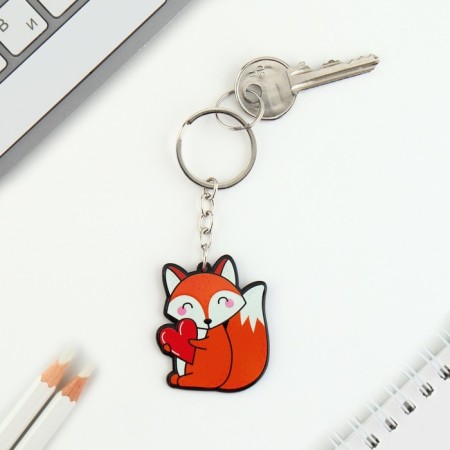 Acrylic Fox keychain, 3.5 x 10 cm-4