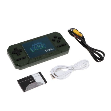 PGP AIO Junior FC25B Game Console, screen 3 ", AV cable, 500 games, green
