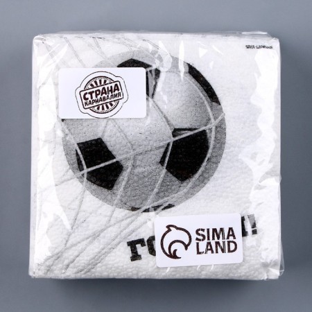 Napkins single -layer “football”, 24 × 24 cm, in a set of 20 pcs.-5