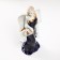 Souvenir porcelain angel with a cobalt drum 20cm